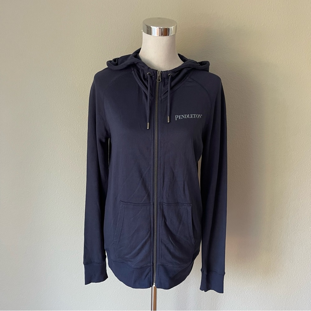 Pendleton Aztec Zipper Blue Thin Hoodie Size S